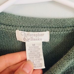 Christopher & Banks Sweaters - Khaki Green Sweater Christopher & Banks Sweaters - Khaki Green Sweater